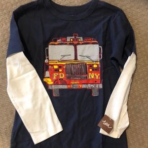 Tea Collection - Size 8 Fire Truck Shirt